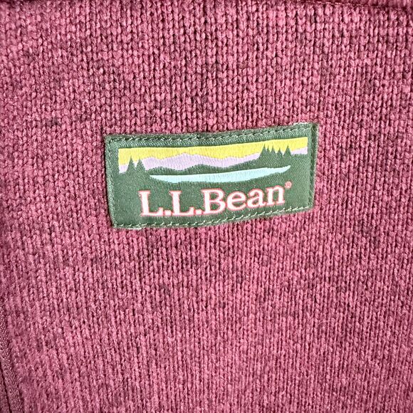 L. L. Bean Mens Heavyweight Long Sleeve Zip Up Fleece Jacket Sweater Size M - Picture 4 of 6